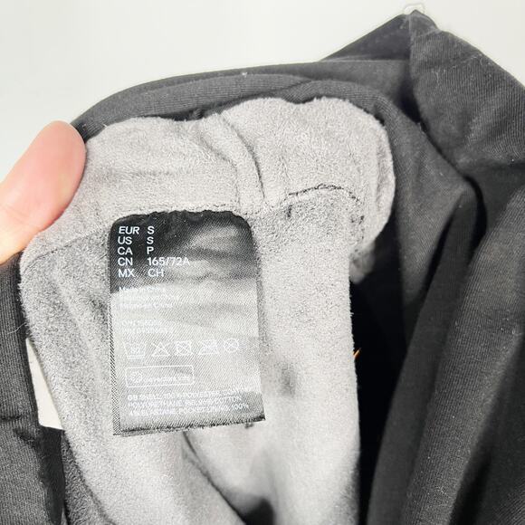 H&M Mama Small S Black Faux Leather Over The Belly Pants Ankle Length Maternity - Picture 10 of 12